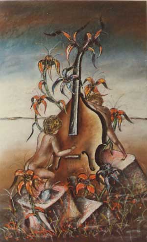 Corde di violino pizzicate per gioco
